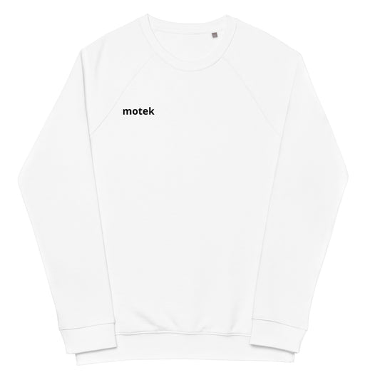 Unisex organic raglan sweatshirt